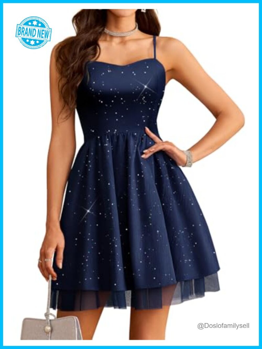 Sequin Homecoming Dress Spaghetti Strap Cocktail Prom Party Dress